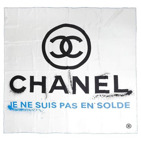 chanel je ne suis pas en solde scarf|Chanel Scarves & Shawls On Sale .